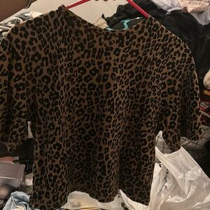 Leopard print crop top
